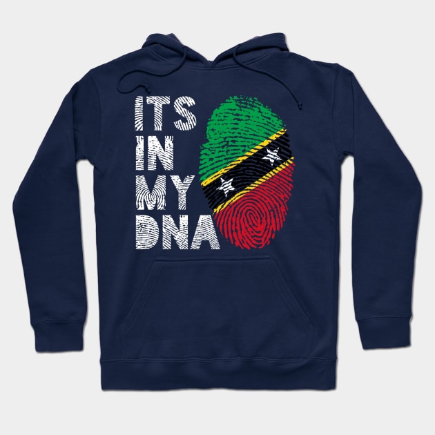 Saint Kitts and Nevis Roots Flag Fingerprint Hoodie by BraaiNinja